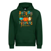 Forest Green autumn leaves and pumpkins please Urban Hoodie - Zillion Design Studio