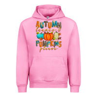 Fuchsia Pink autumn leaves and pumpkins please Urban Hoodie - Zillion Design Studio