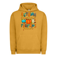 Pigment Peanut Butter autumn leaves and pumpkins please Urban Hoodie - Zillion Design Studio
