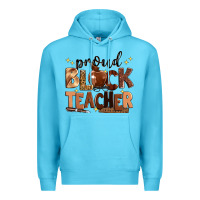 Ocean Blue proud black teacher Premium Hoodie - Zillion Design Studio