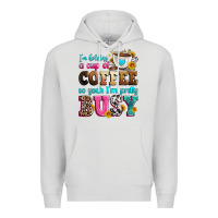 Dove Grey i'm holding a cup of coffee so yeah i'm pretty bus Premium Hoodie - Zillion Design Studio