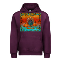 Mauve Wine thankful with turkey and pumpkins Urban Hoodie - RanaPortraitStore