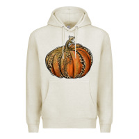 Oatmeal Heather leopard pumpkin Premium Hoodie - RanaPortraitStore