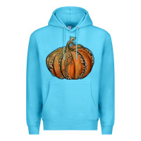 Ocean Blue leopard pumpkin Premium Hoodie - RanaPortraitStore