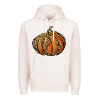 Pale Pink leopard pumpkin Premium Hoodie - RanaPortraitStore
