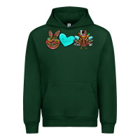 Forest Green peace love thanksgiving turkey Urban Hoodie - RanaPortraitStore