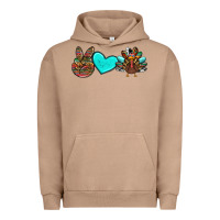 Pigment Burro peace love thanksgiving turkey Urban Hoodie - RanaPortraitStore
