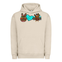 Peace Love Thanksgiving Turkey Urban Hoodie | Teevron