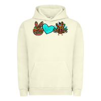 Pigment Pistachio peace love thanksgiving turkey Urban Hoodie - RanaPortraitStore