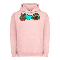 Pigment Salmon peace love thanksgiving turkey Urban Hoodie - RanaPortraitStore