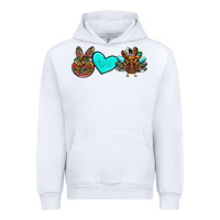 White peace love thanksgiving turkey Urban Hoodie - RanaPortraitStore