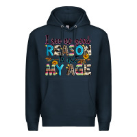 Navy i see no good reason to act my age Premium Hoodie - Zillion Design Studio