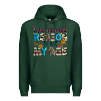 Sports Green i see no good reason to act my age Premium Hoodie - Zillion Design Studio