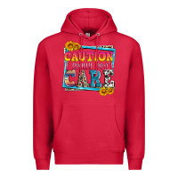 Cardinal caution i really don't care Premium Hoodie - Zillion Design Studio