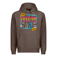 Coffee caution i really don't care Premium Hoodie - Zillion Design Studio