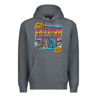 Rock caution i really don't care Premium Hoodie - Zillion Design Studio