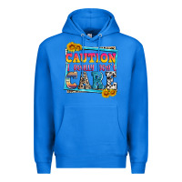 True Royal caution i really don't care Premium Hoodie - Zillion Design Studio
