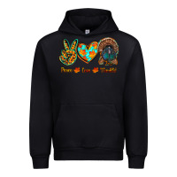 Black peace love thankful Urban Hoodie - RanaPortraitStore
