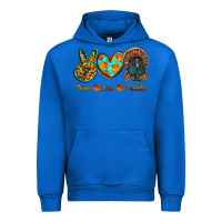 Cobalt peace love thankful Urban Hoodie - RanaPortraitStore