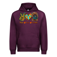 Mauve Wine peace love thankful Urban Hoodie - RanaPortraitStore