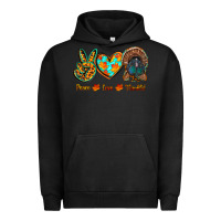 Pigment Black peace love thankful Urban Hoodie - RanaPortraitStore