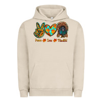 Pigment French Oak peace love thankful Urban Hoodie - RanaPortraitStore