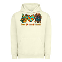 Pigment Pistachio peace love thankful Urban Hoodie - RanaPortraitStore