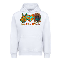 White peace love thankful Urban Hoodie - RanaPortraitStore
