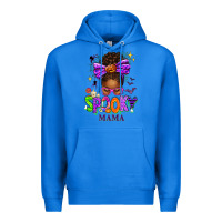 True Royal Halloween Afro Messy Bun Spooky Mama Premium Hoodie - texasbilliewilder