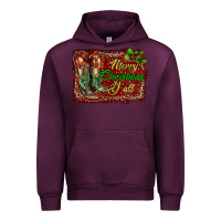 Mauve Wine merry christmas y'all boots Urban Hoodie - RanaPortraitStore
