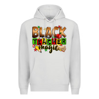 Dove Grey black teacher magic Premium Hoodie - Zillion Design Studio