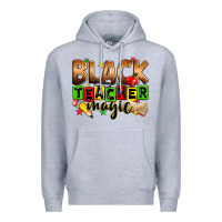Heather Grey black teacher magic Premium Hoodie - Zillion Design Studio