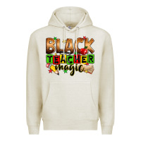 Oatmeal Heather black teacher magic Premium Hoodie - Zillion Design Studio