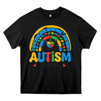 Black proud autism mom rainbow Heavy Core Tee - CowhideDigitalArt