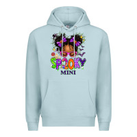 Spooky Mini Halloween Messy Bun Premium Hoodie | Teevron