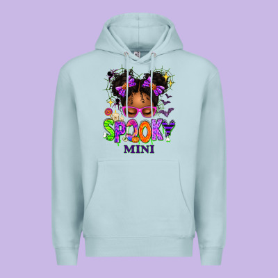 Spooky Mini Halloween Messy Bun Premium Hoodie Designed By Texasbilliewilder