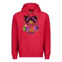 Cardinal Spooky Mini Halloween Messy Bun Premium Hoodie - texasbilliewilder