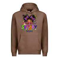 Chestnut Spooky Mini Halloween Messy Bun Premium Hoodie - texasbilliewilder