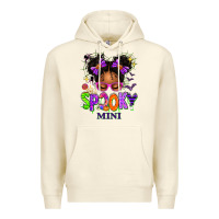 Sandshell Spooky Mini Halloween Messy Bun Premium Hoodie - texasbilliewilder