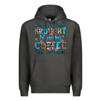 Charcoal Heather today's attitude brought to you by coffee and sarc Premium Hoodie - Zillion Design Studio
