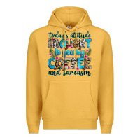 Mustard today's attitude brought to you by coffee and sarc Premium Hoodie - Zillion Design Studio