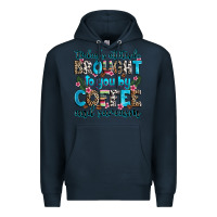 Navy today's attitude brought to you by coffee and sarc Premium Hoodie - Zillion Design Studio