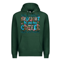 Sports Green today's attitude brought to you by coffee and sarc Premium Hoodie - Zillion Design Studio