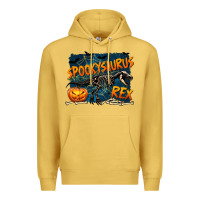 Antique Gold Spooky Saurus Rex Premium Hoodie - texasbilliewilder
