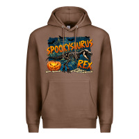 Chestnut Spooky Saurus Rex Premium Hoodie - texasbilliewilder