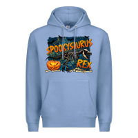 Colony Blue Spooky Saurus Rex Premium Hoodie - texasbilliewilder