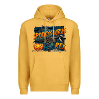 Mustard Spooky Saurus Rex Premium Hoodie - texasbilliewilder