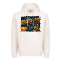 Pale Pink Spooky Saurus Rex Premium Hoodie - texasbilliewilder