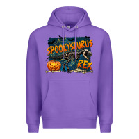 Purple Spooky Saurus Rex Premium Hoodie - texasbilliewilder
