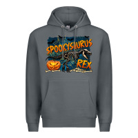 Rock Spooky Saurus Rex Premium Hoodie - texasbilliewilder